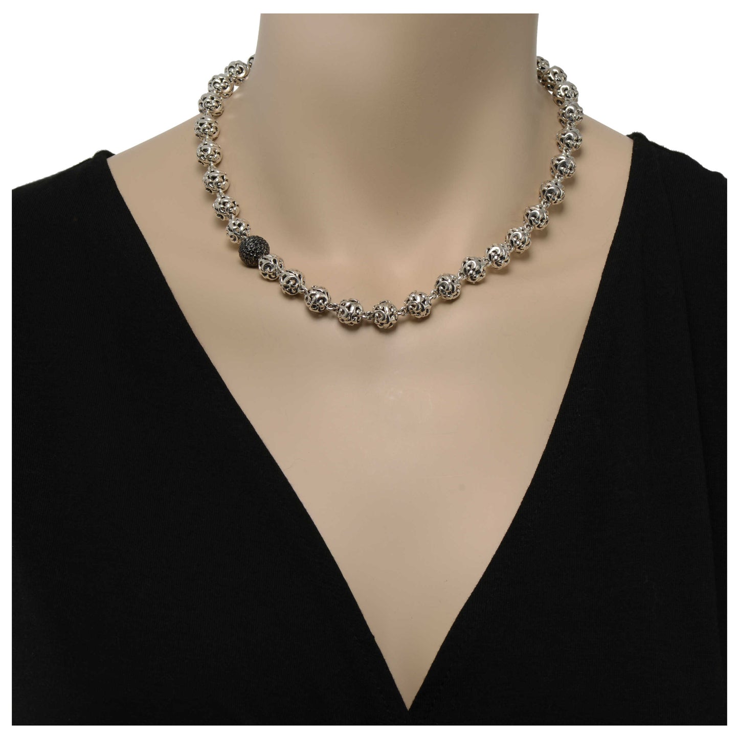 Charles Krypell Elegant Women's Necklace 4-6823-SBS - Image #2