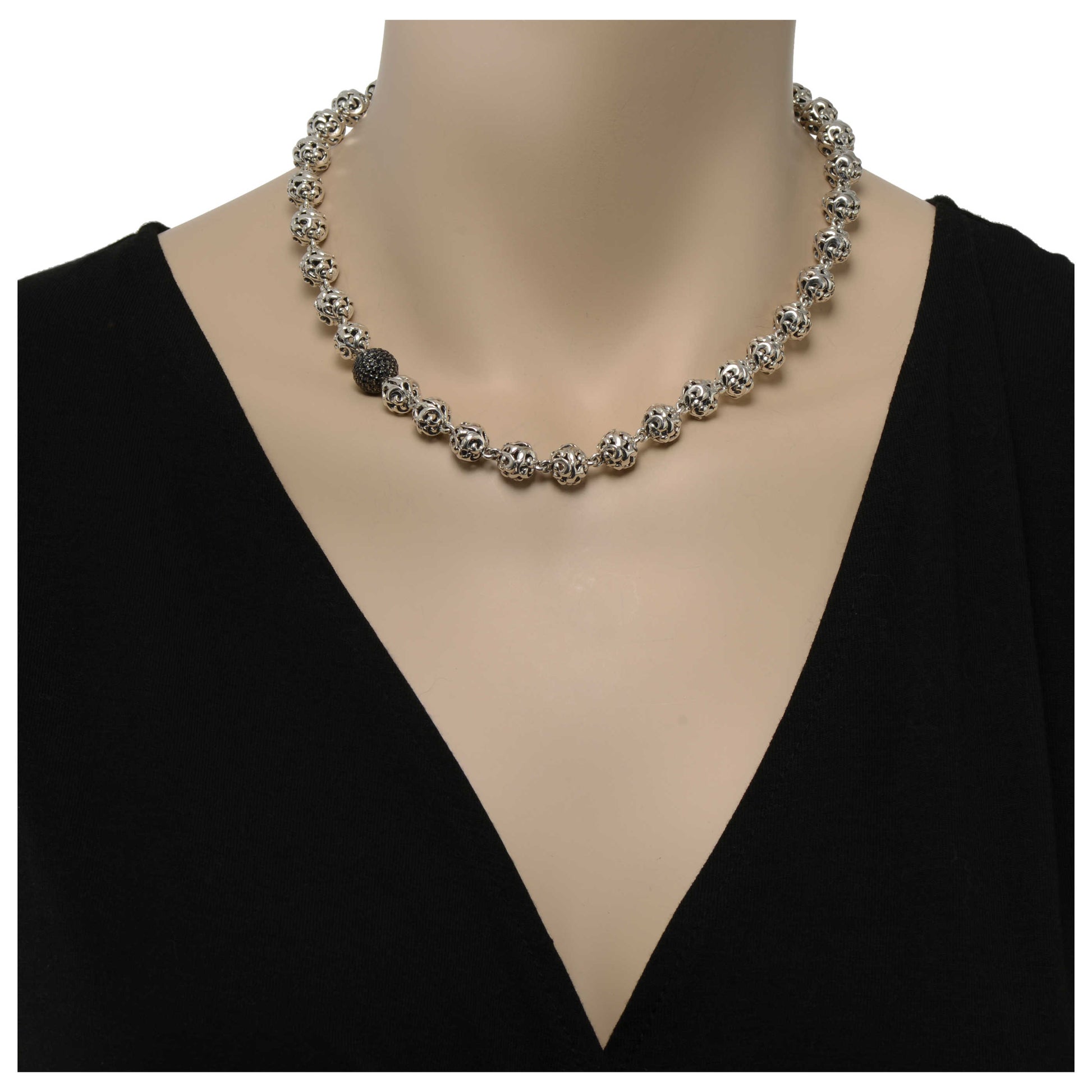 Charles Krypell Elegant Women's Necklace 4-6823-SBS - Image #2