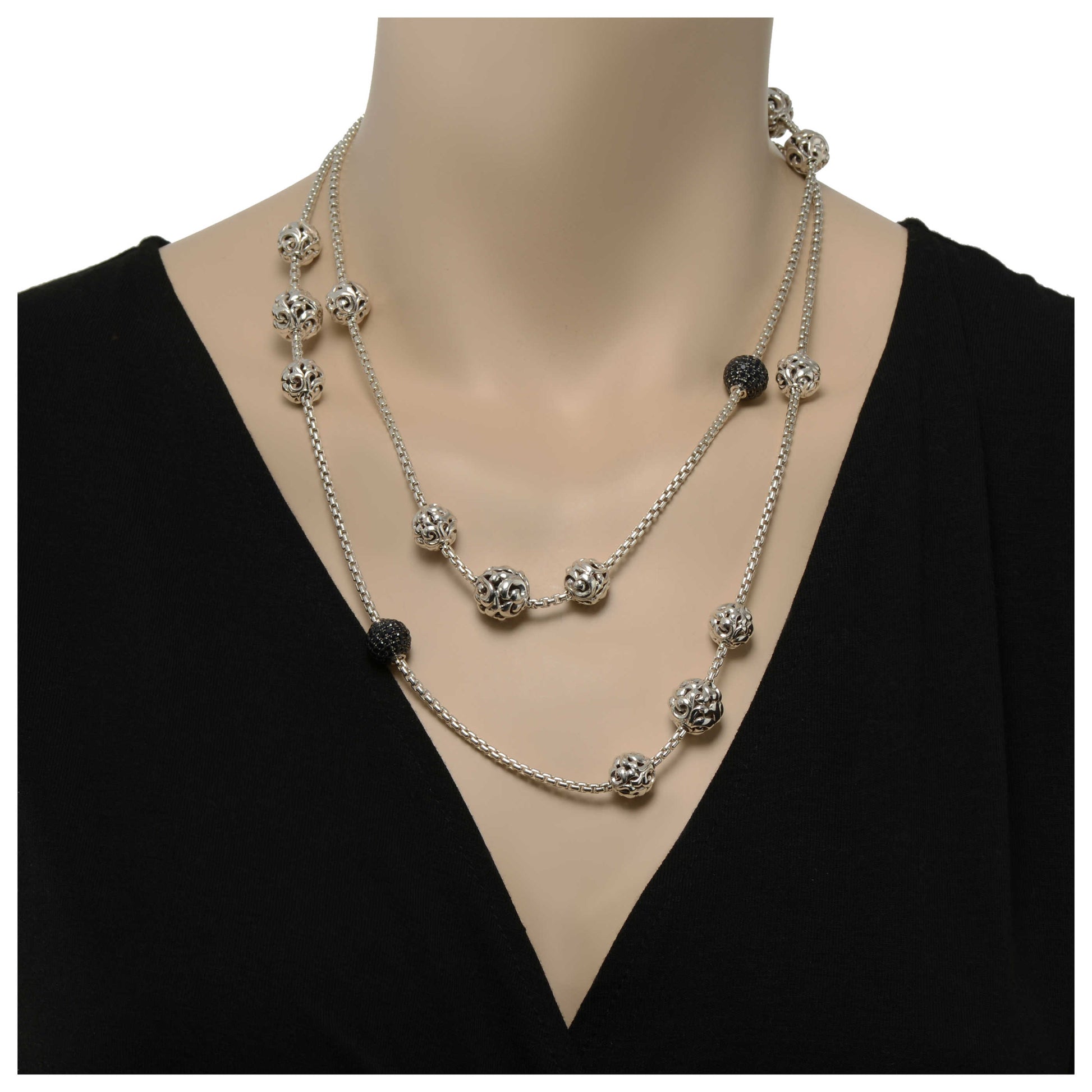 Charles Krypell Elegant Women's Necklace 4-6834-SBS - Image #2
