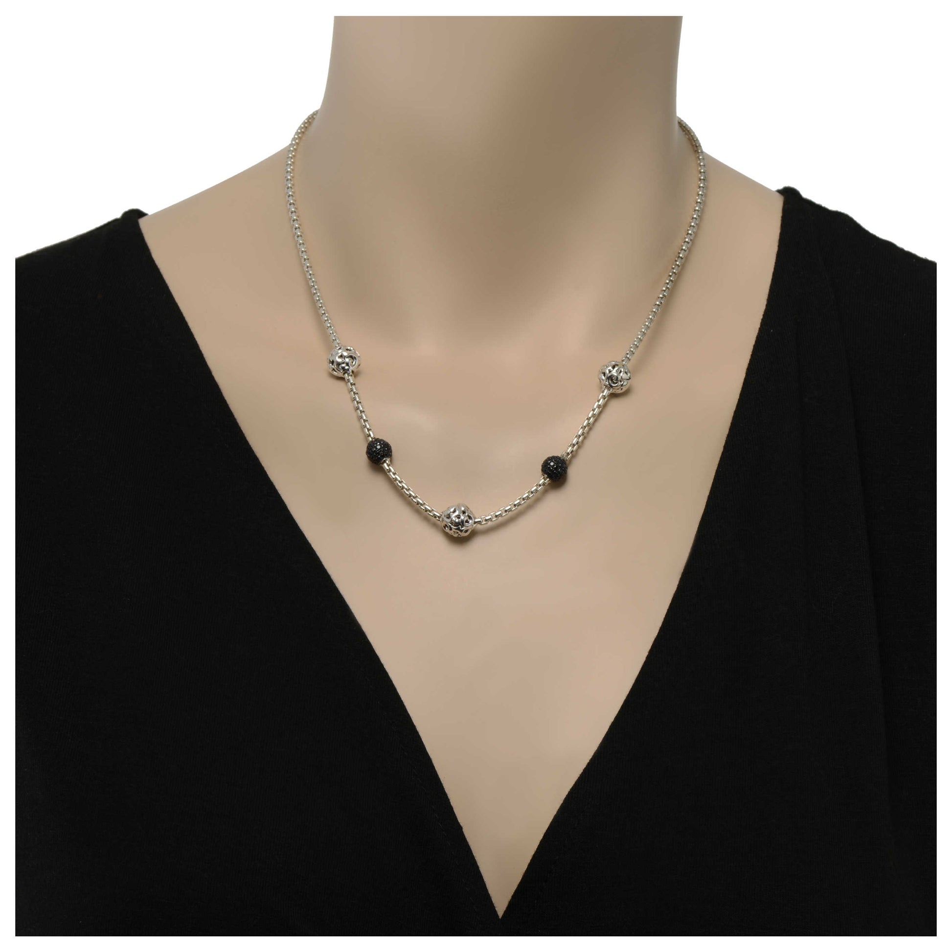 Charles Krypell Elegant Women's Necklace 4-6873-SBS - Image #2