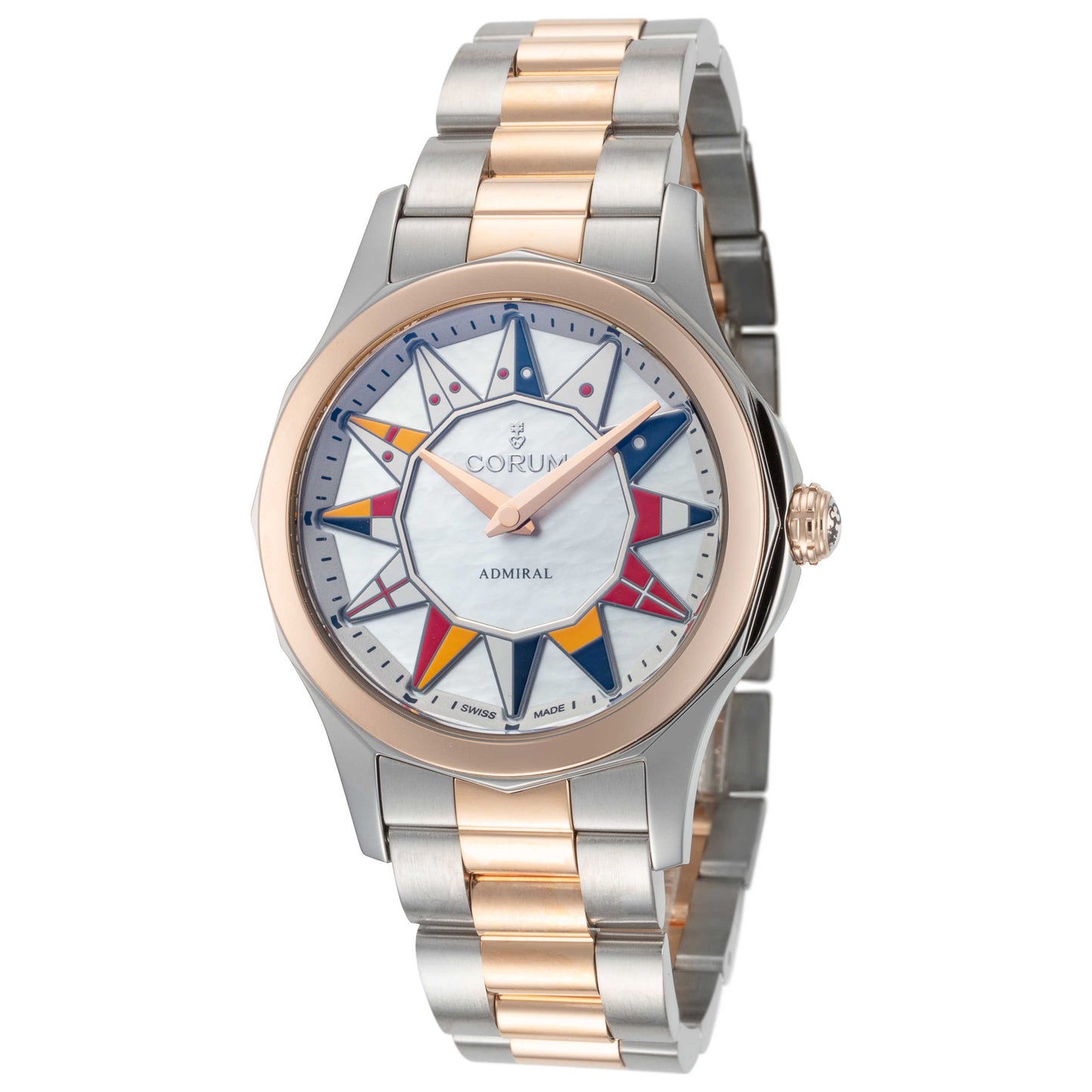 Front view of Corum Admiral's Cup Women's Automatic Watch 400-100-24-V200-BL12