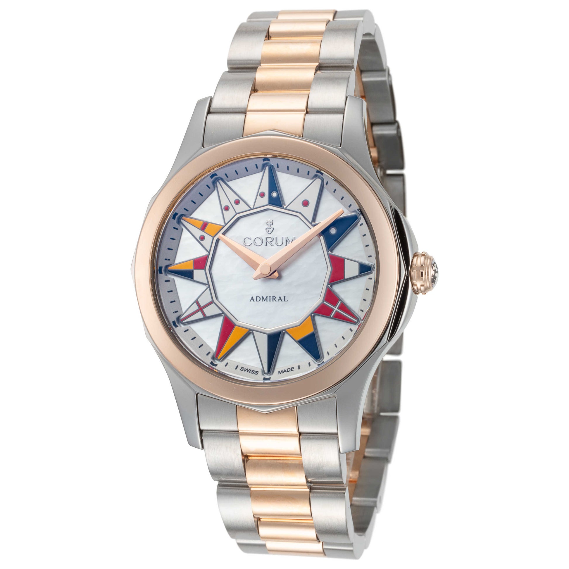 Front view of Corum Admiral's Cup Women's Automatic Watch 400-100-24-V200-BL12