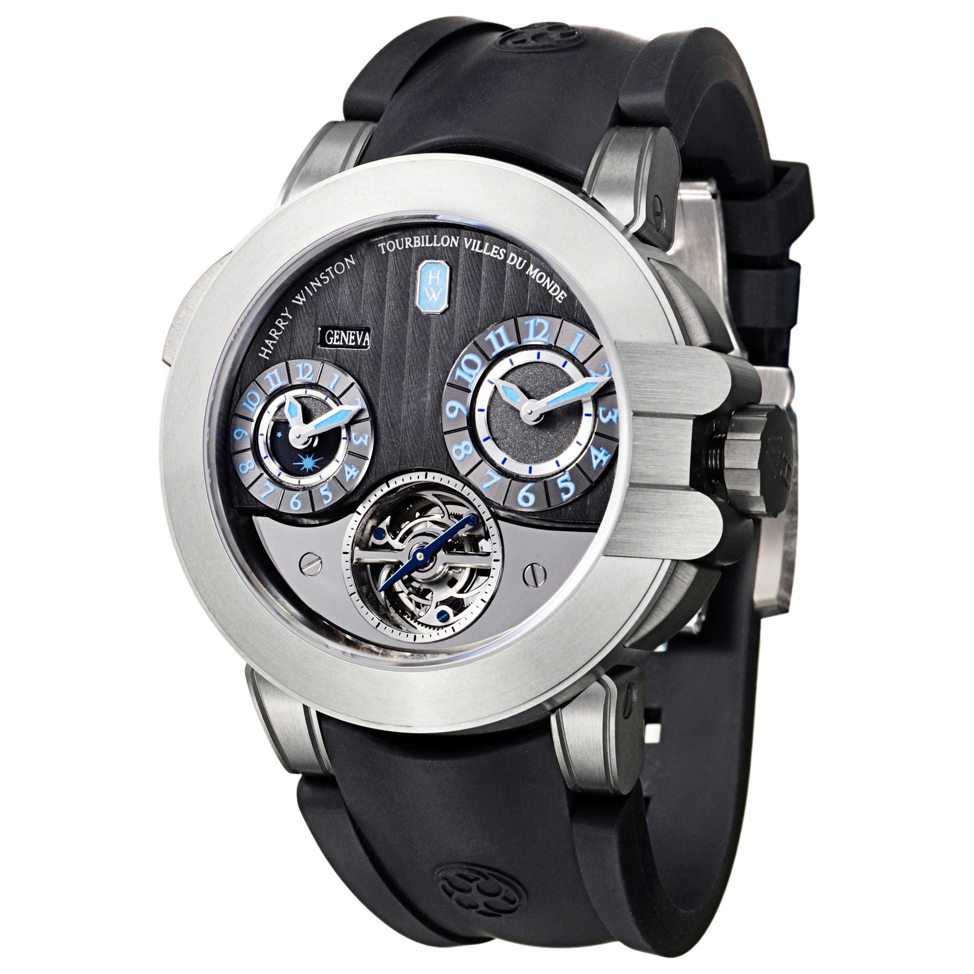Front view of Harry Winston Ocean Collection Men's Automatic Watch 400-MATTZ45ZC-A