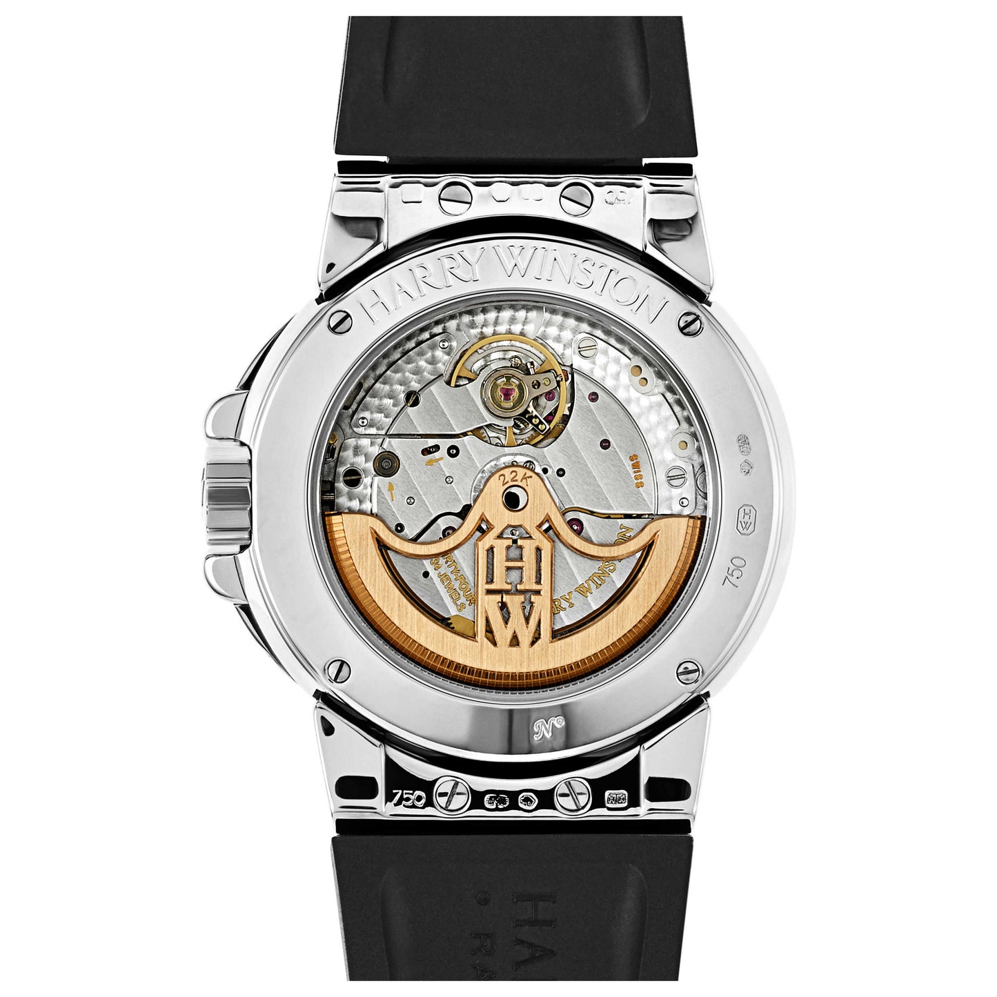 Harry Winston Ocean Biretrograde Women's Automatic Watch 400-UABI36WC-KD - Image #2