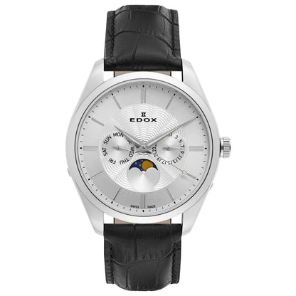 Front view of Edox Les Vauberts Men's Swiss Quartz (Battery-Powered) Watch 40008-3-AIN