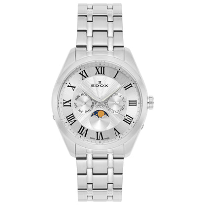 Front view of Edox Les Vauberts Men's Swiss Quartz (Battery-Powered) Watch 40008-3M-ARN
