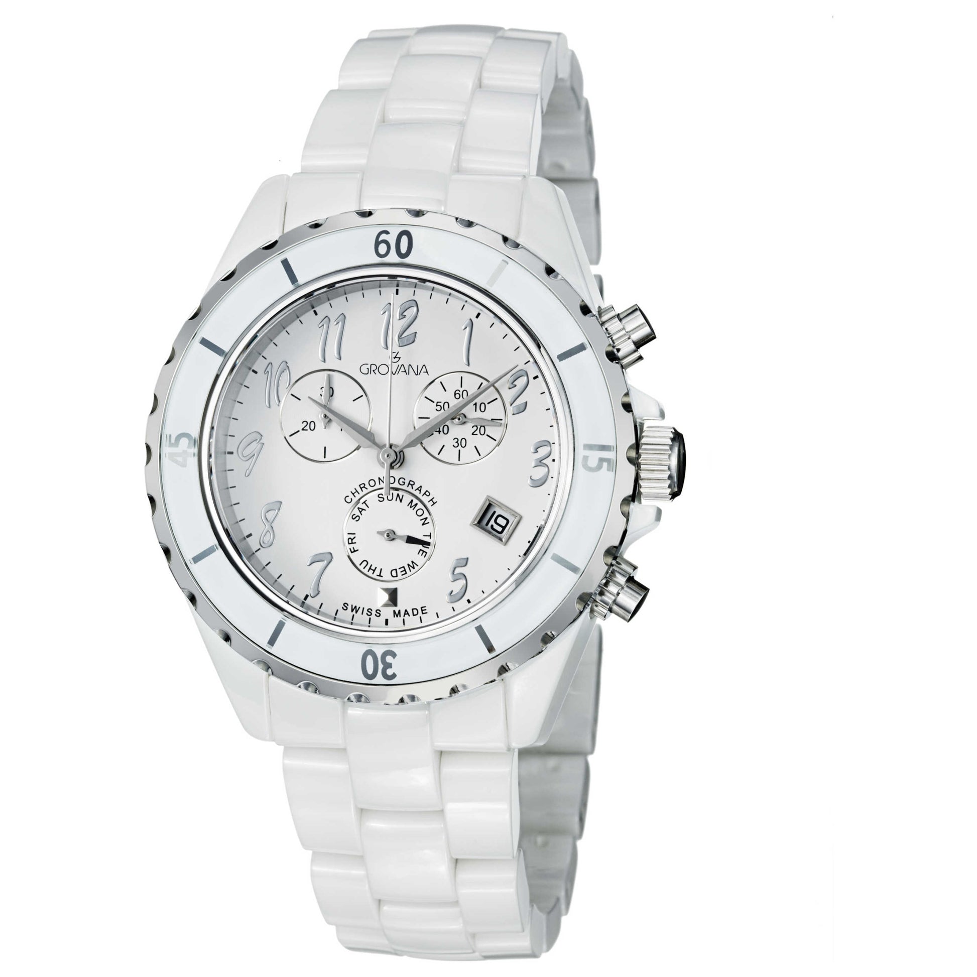 Front view of Grovana Ceramic Women's Quartz Watch 4001.9183