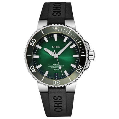 Front view of Oris Aquis Men's Automatic Watch 40077634157RS