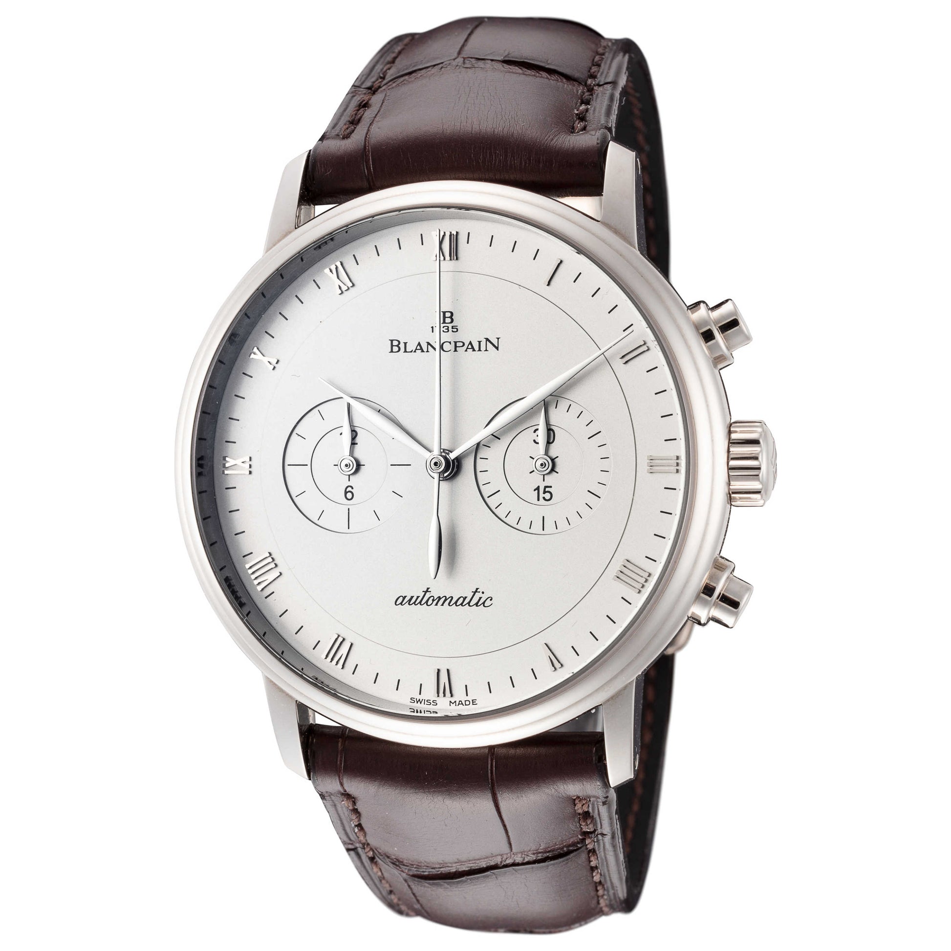 Front view of Blancpain Villeret Men's Automatic Watch 4082-1542-55B