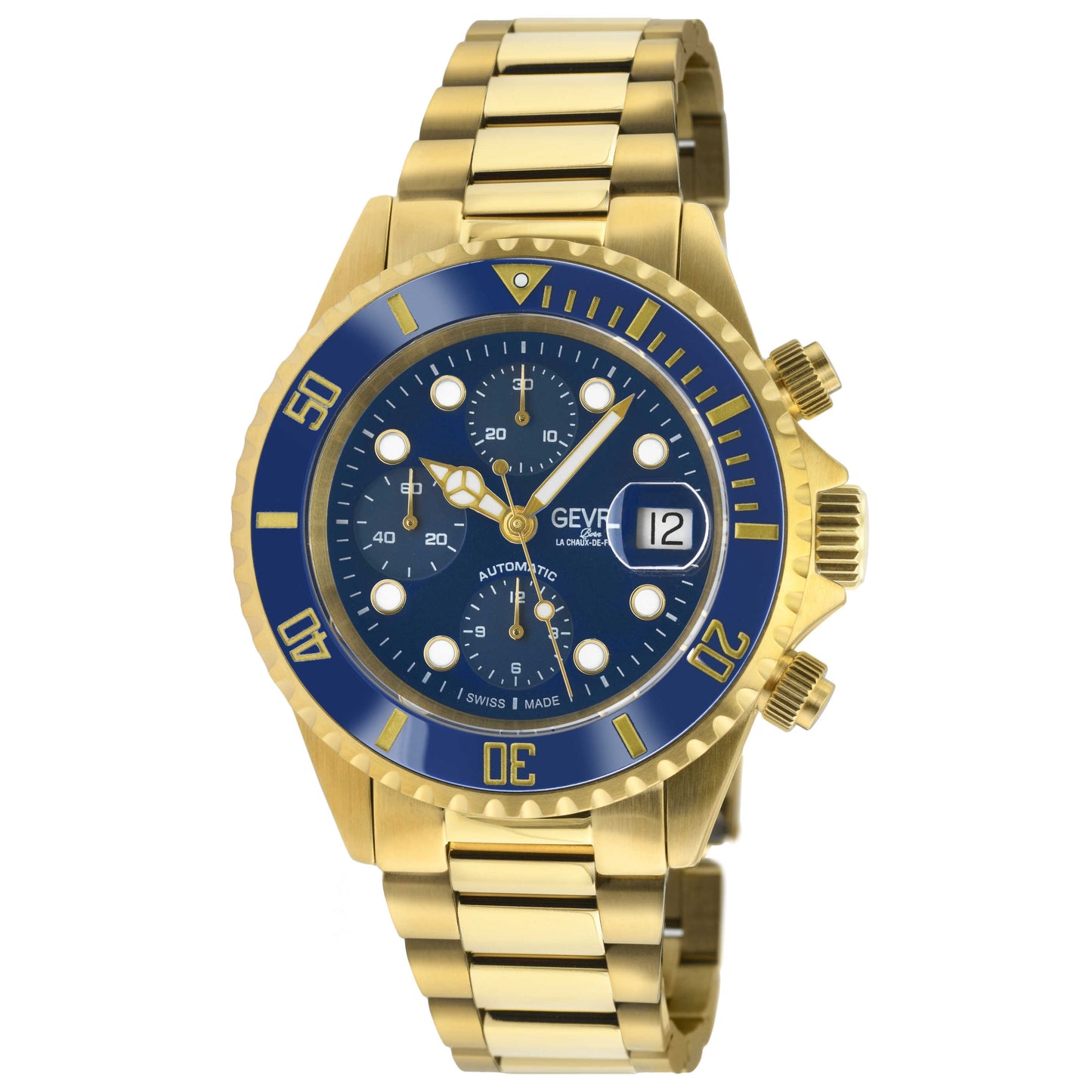 Front view of Gevril Wall Street Chrono Men's Automatic Watch 4153A