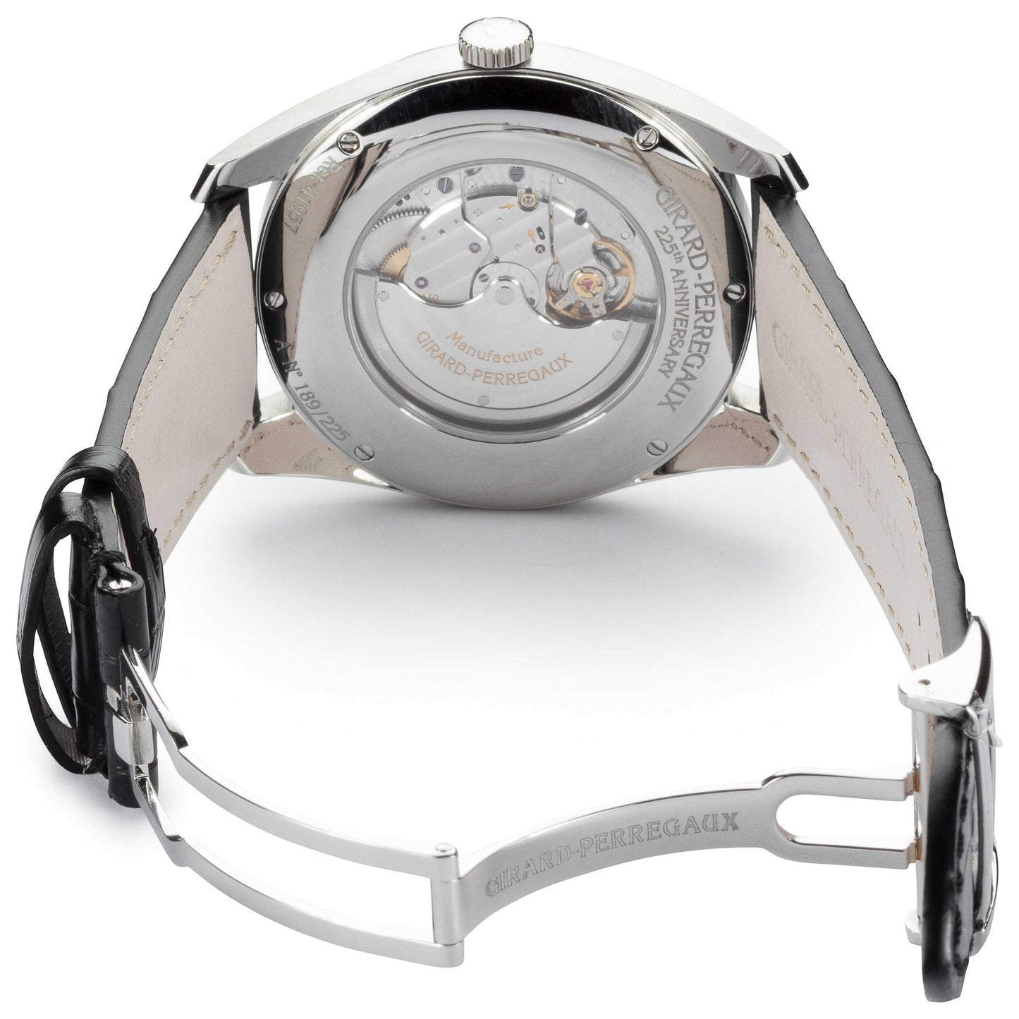 Back view of Girard-Perregaux 1957 Men's Automatic Watch 41957-11-131-BB6A