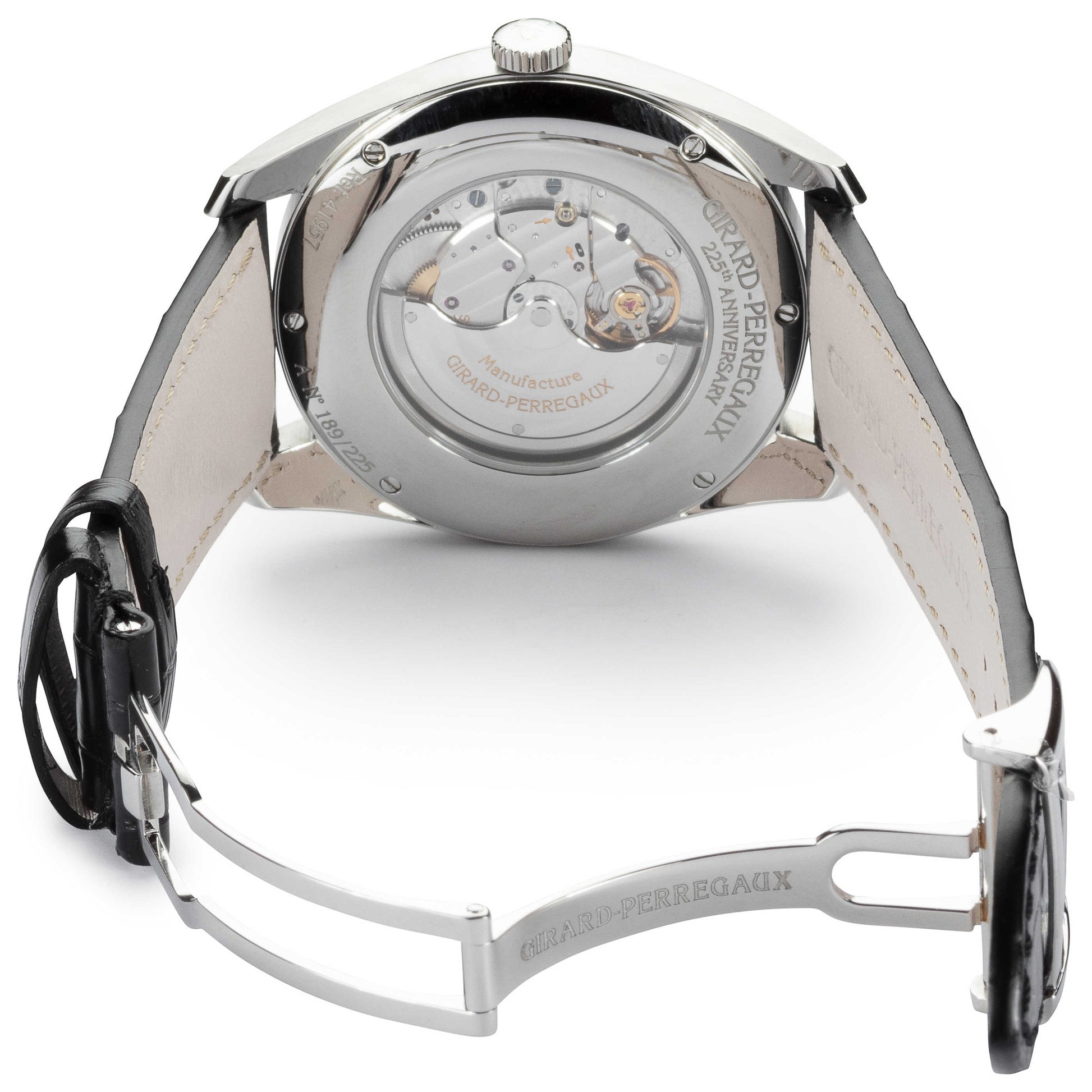 Back view of Girard-Perregaux 1957 Men's Automatic Watch 41957-11-131-BB6A