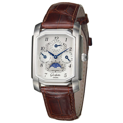 Front view of Glashutte Karree Men's Manual-Wind Watch 42-01-01-01-04