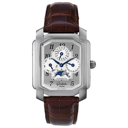 Front view of Glashutte Karree Men's Manual-Wind Watch 42-01-11-11-04
