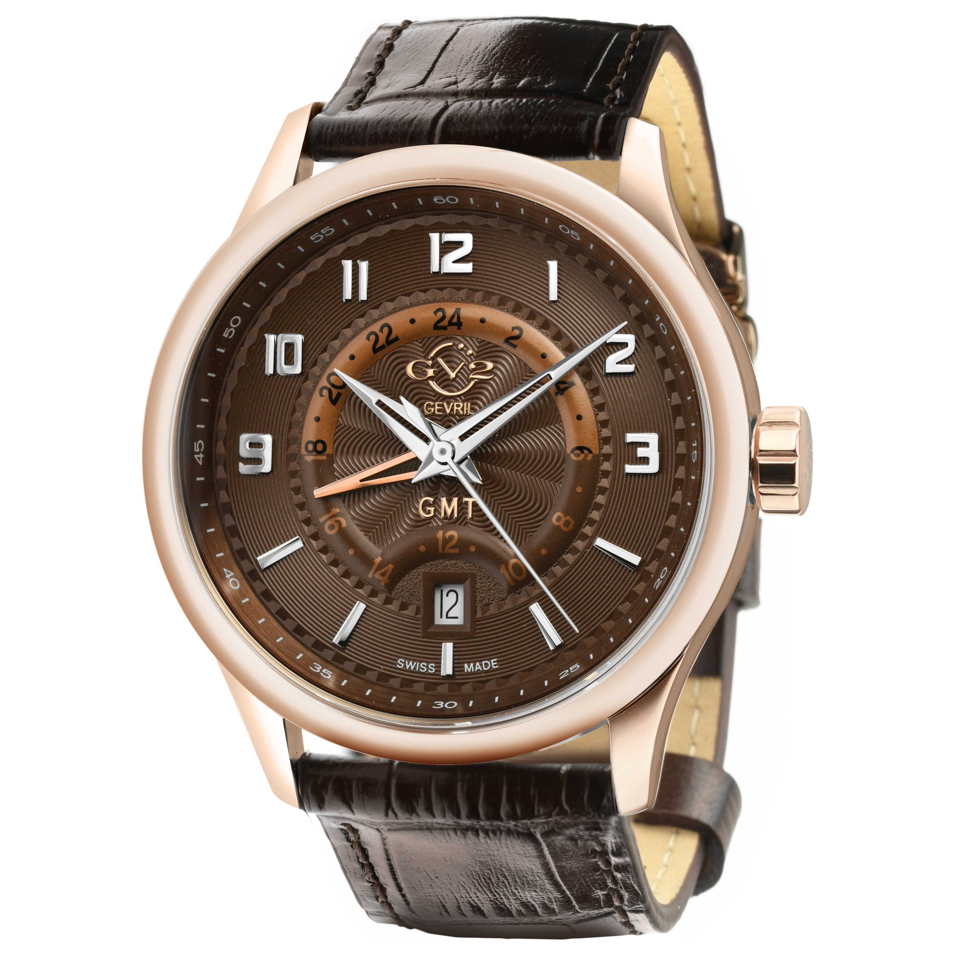 Front view of GV2 by Gevril Giromondo Men's Quartz Watch 42305