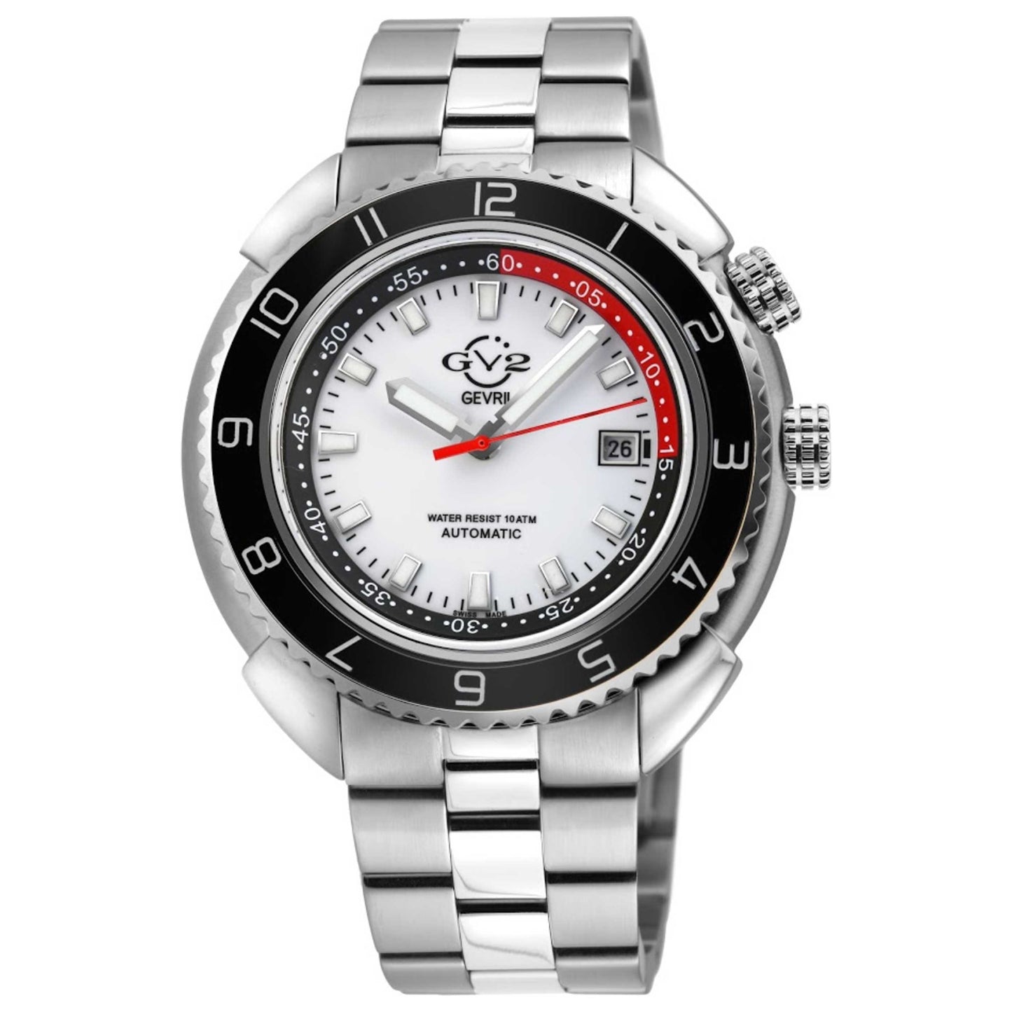 Front view of GV2 by Gevril Squalo Men's Automatic Watch 42400