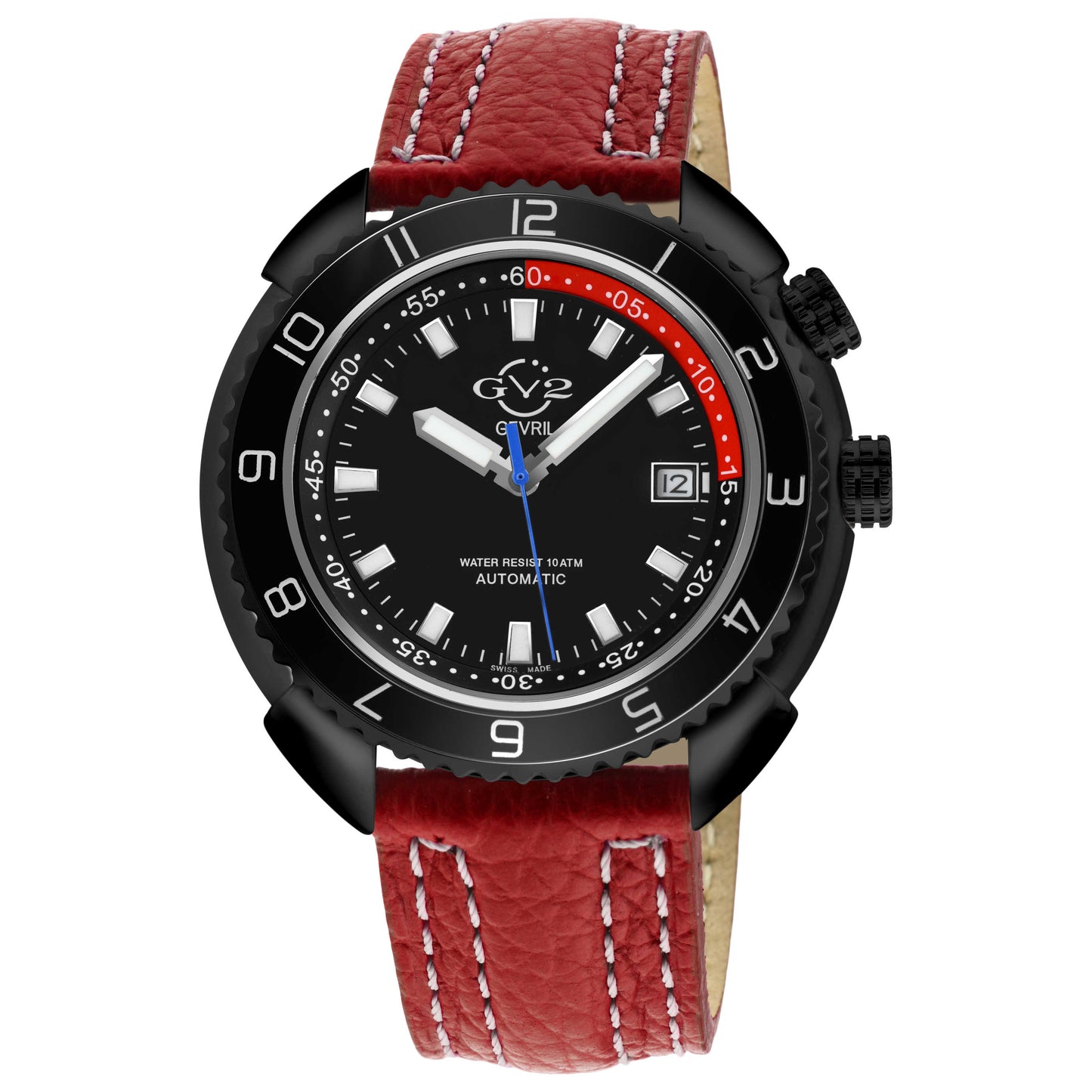 Front view of GV2 by Gevril Squalo Men's Automatic Watch 42403.L4