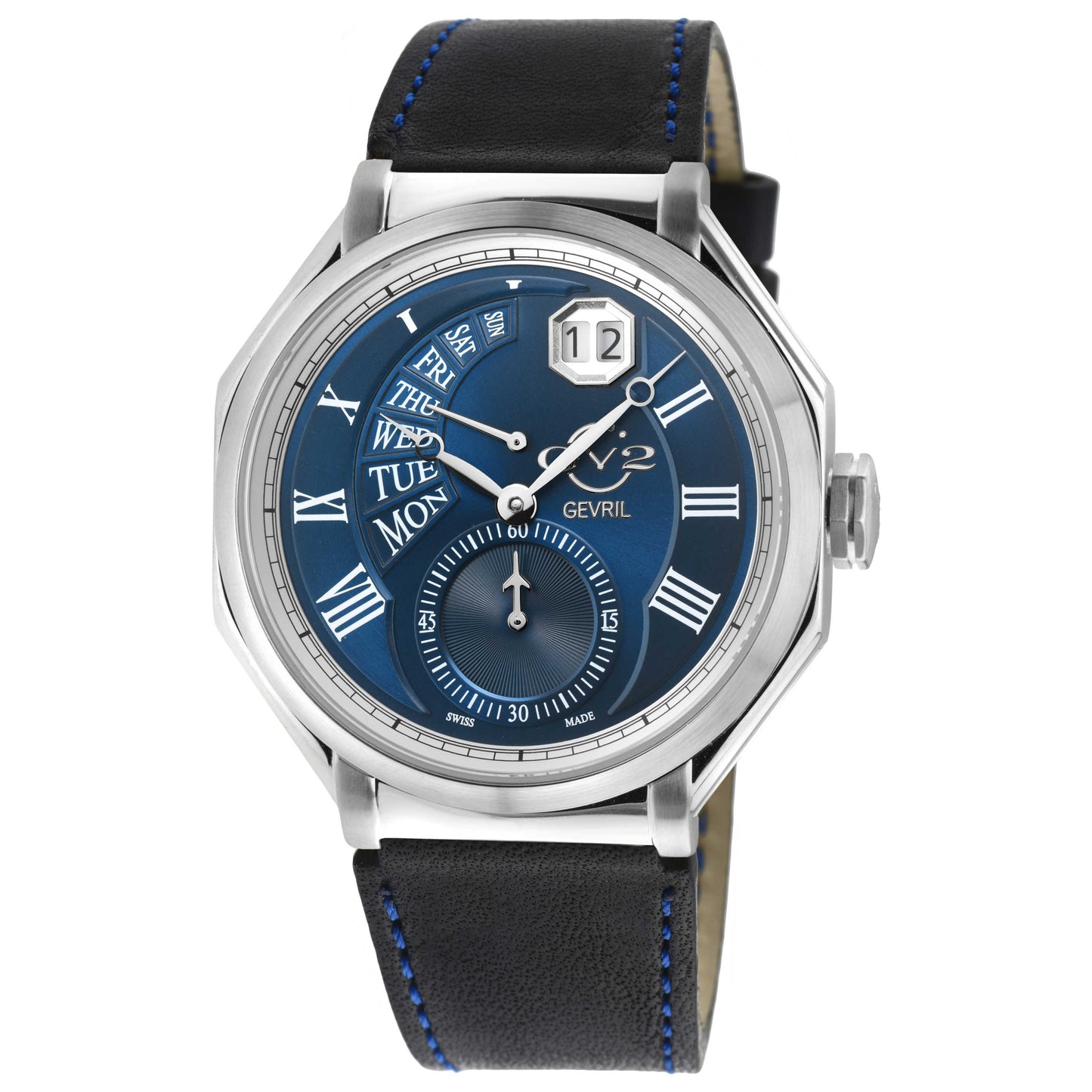 Front view of GV2 by Gevril Marchese Men's Quartz Watch 42421