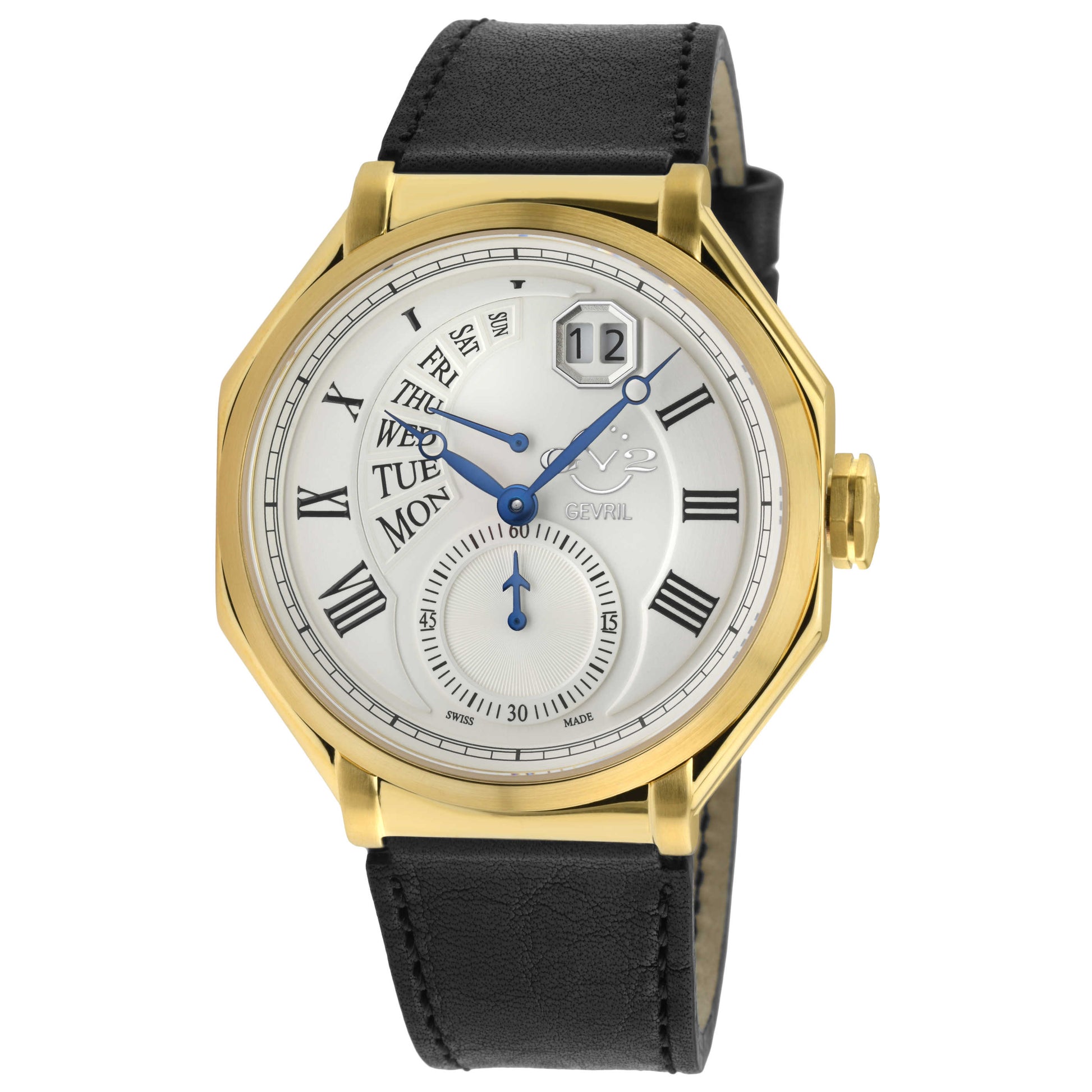 Front view of GV2 by Gevril Marchese Men's Quartz Watch 42422.1