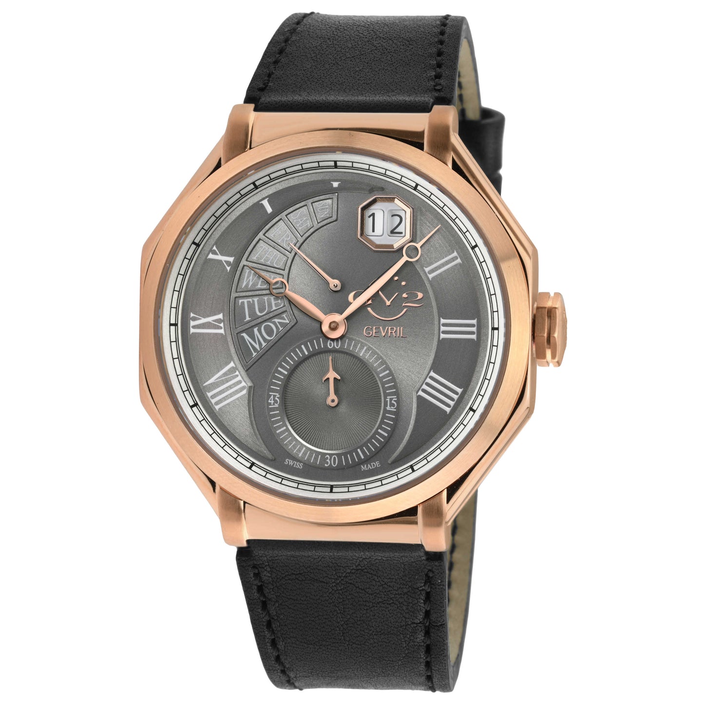 Front view of GV2 by Gevril Marchese Men's Quartz Watch 42423