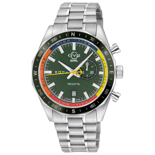 Front view of GV2 by Gevril Regatta Men's Quartz Watch 42703B