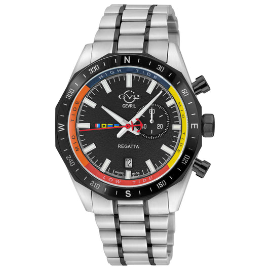 Front view of GV2 by Gevril Regatta Men's Quartz Watch 42705B