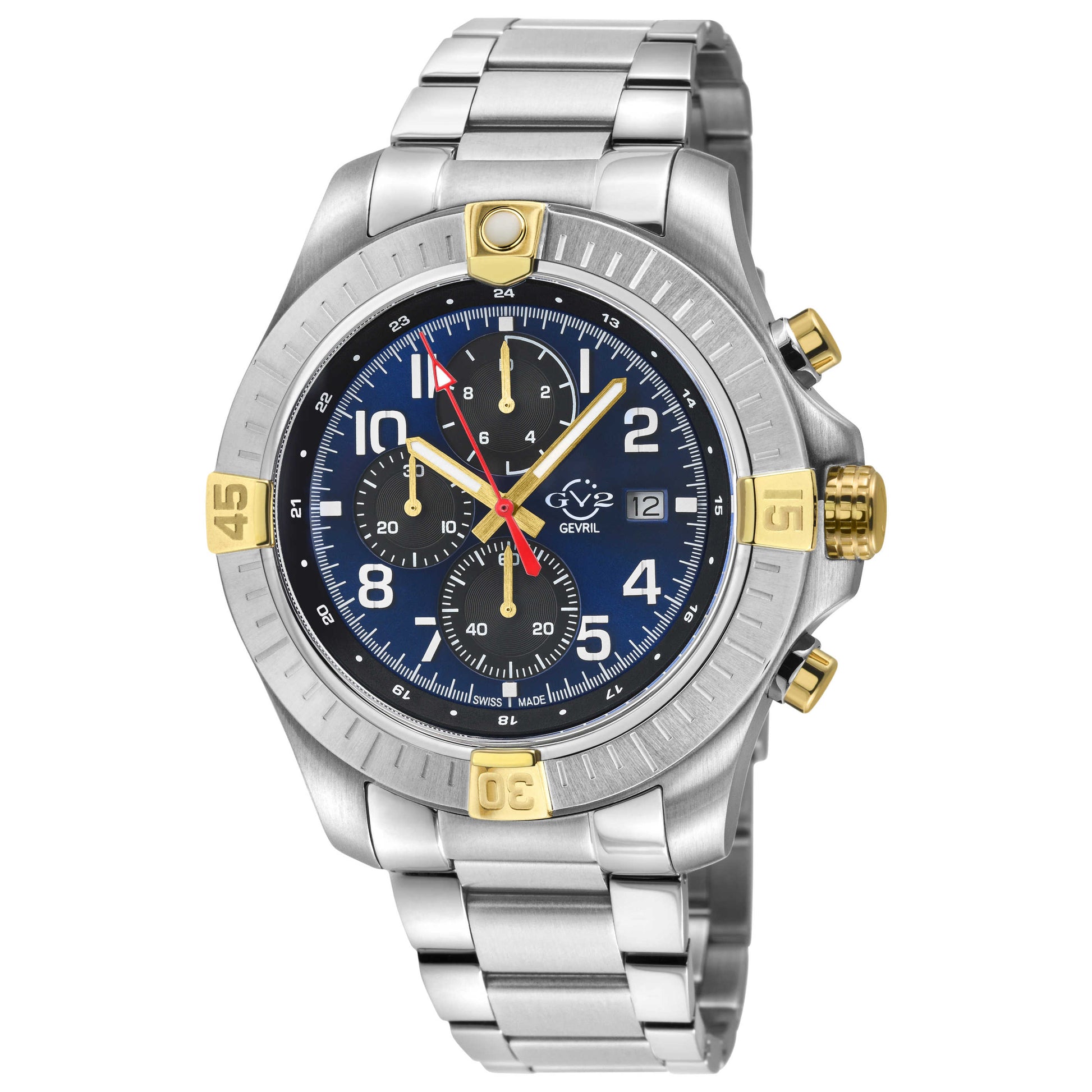 Front view of GV2 by Gevril T38 Men's Quartz Watch 42808B
