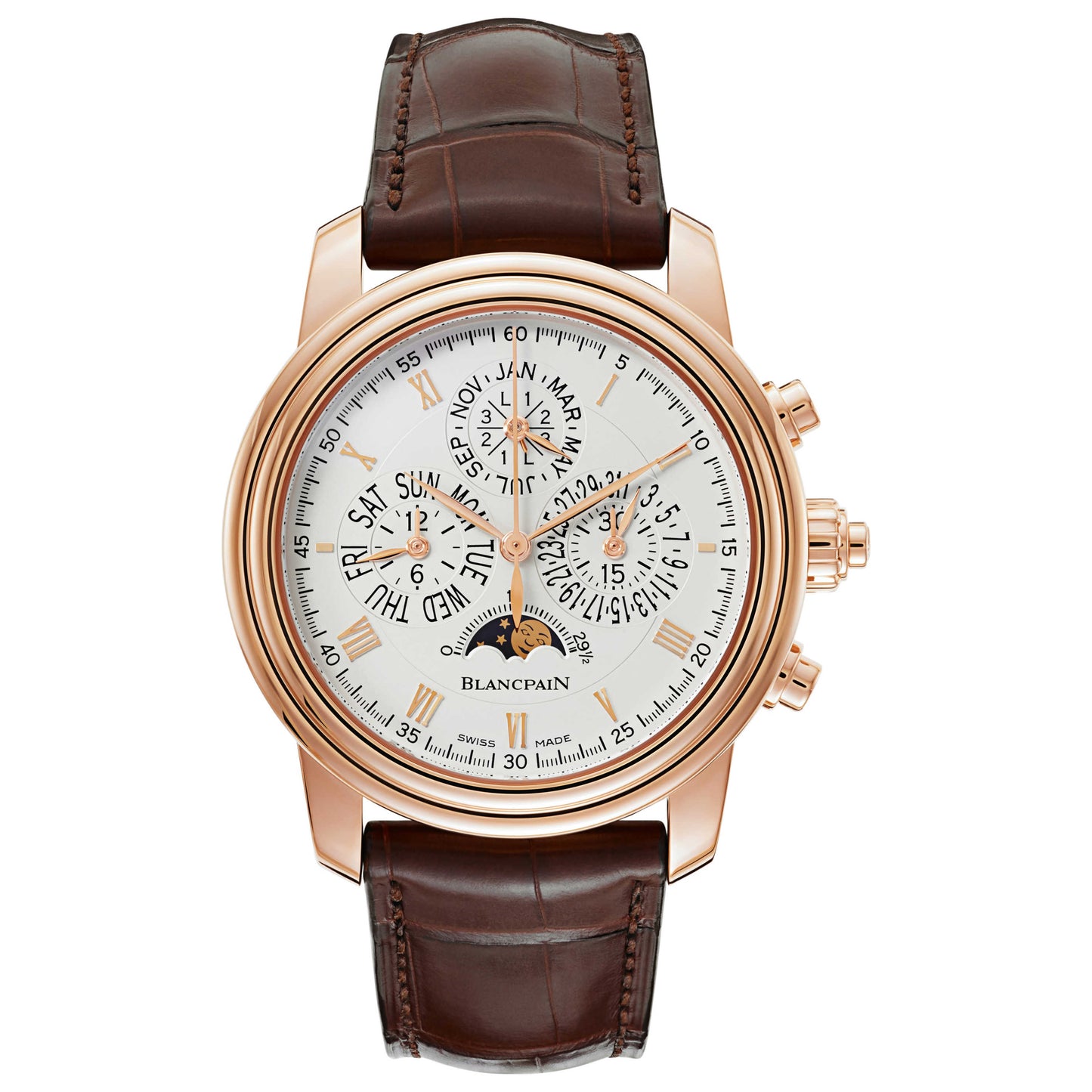 Front view of Blancpain Le Brassus Men's Automatic Watch 4286P-3642-55B