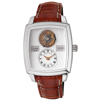 Front view of Glashutte Karree Men's Manual-Wind Watch 43-01-12-12-04