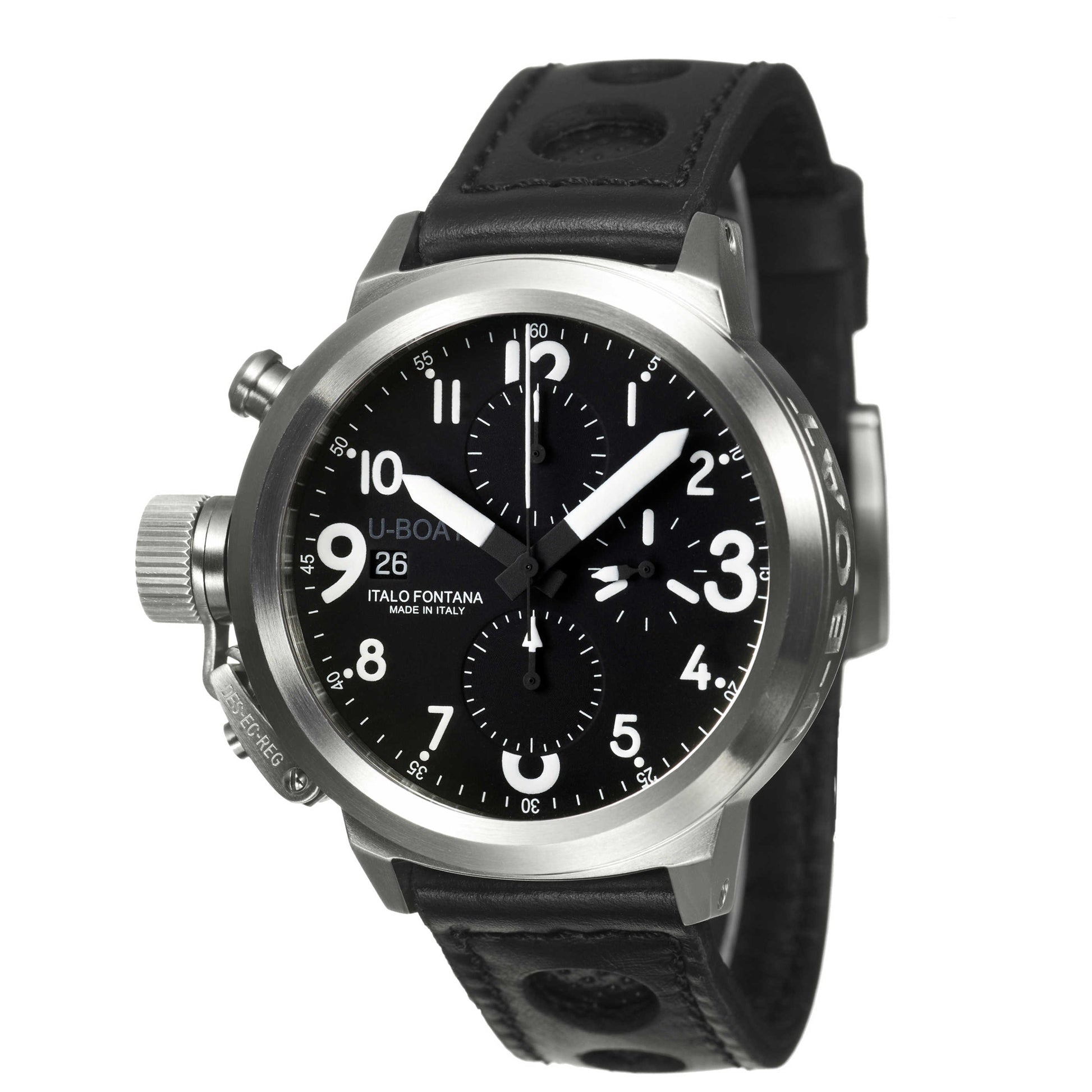 Front view of U-Boat Flight Deck Men's Automatic Watch 43-CAS-3