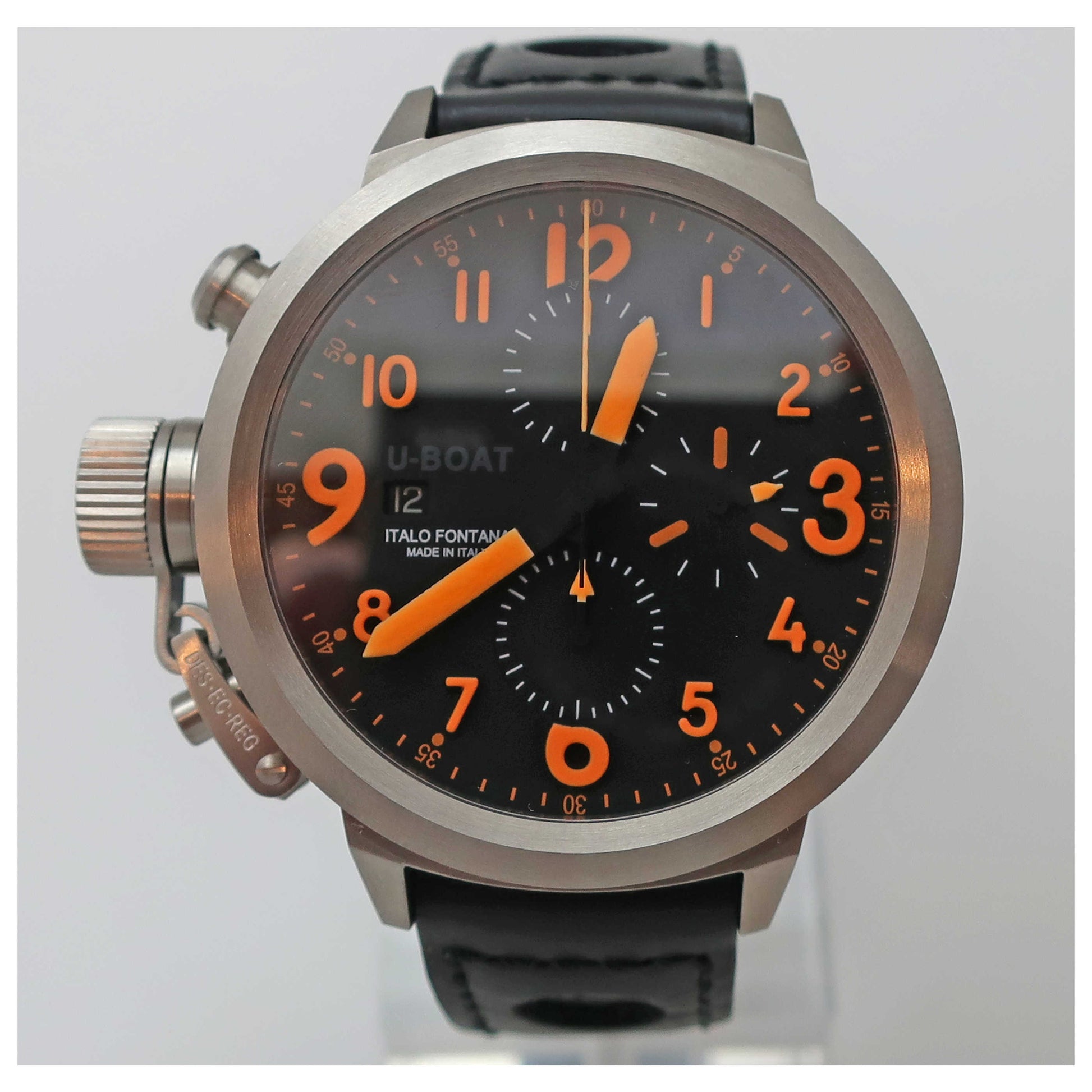 Front view of U-Boat Flight Deck Men's Automatic Watch 43-CAS-O-SDV