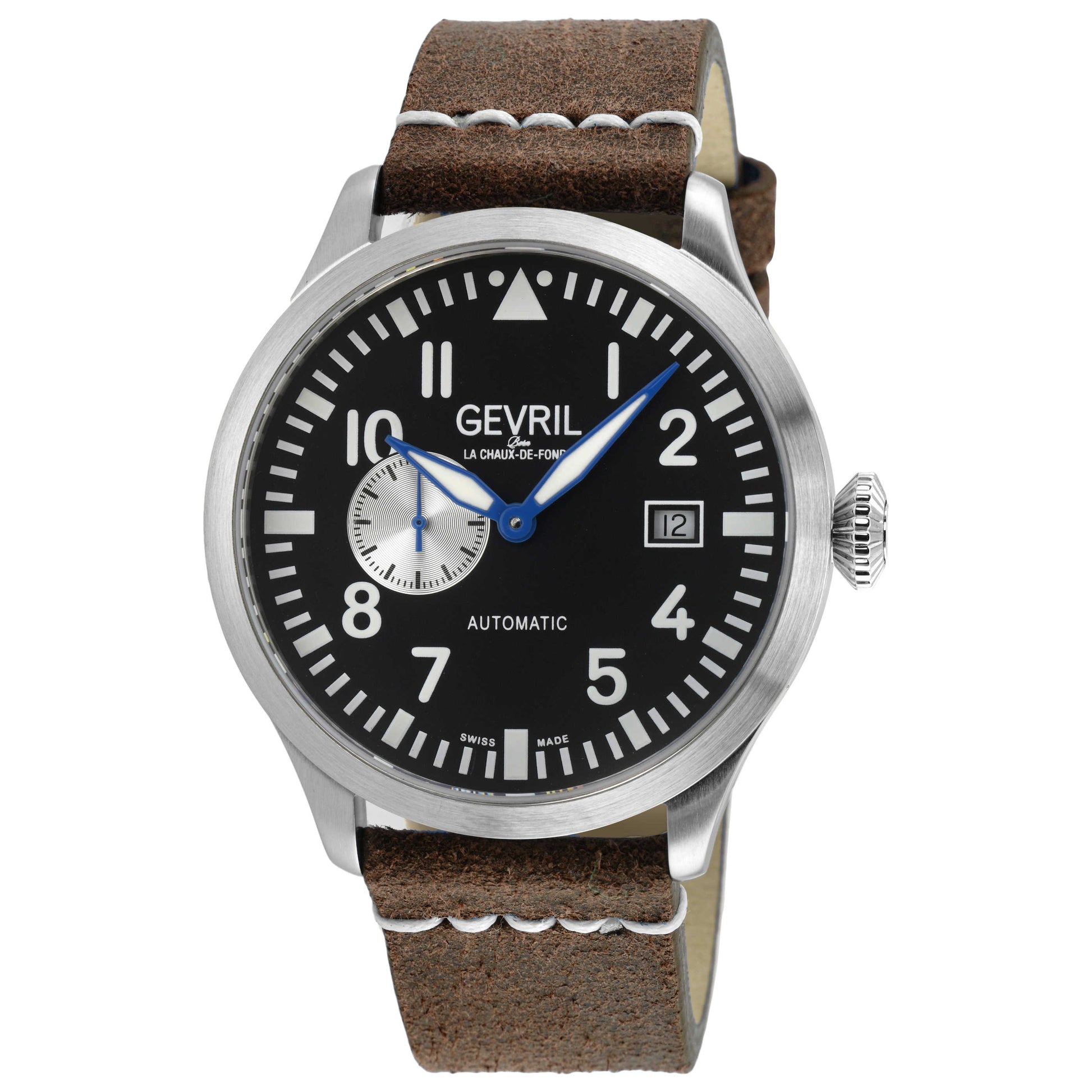Front view of Gevril Vaughn Pilot Men's Automatic Watch 43514