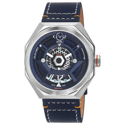 Front view of GV2 by Gevril Stella Solare Men's Quartz Watch 43800