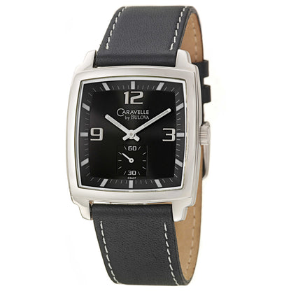 Front view of Caravelle Strap Men's Quartz Watch 43A07