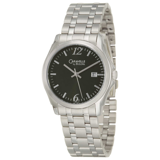 Front view of Caravelle Bracelet Men's Japanese Quartz (Battery-Powered) Watch 43B000