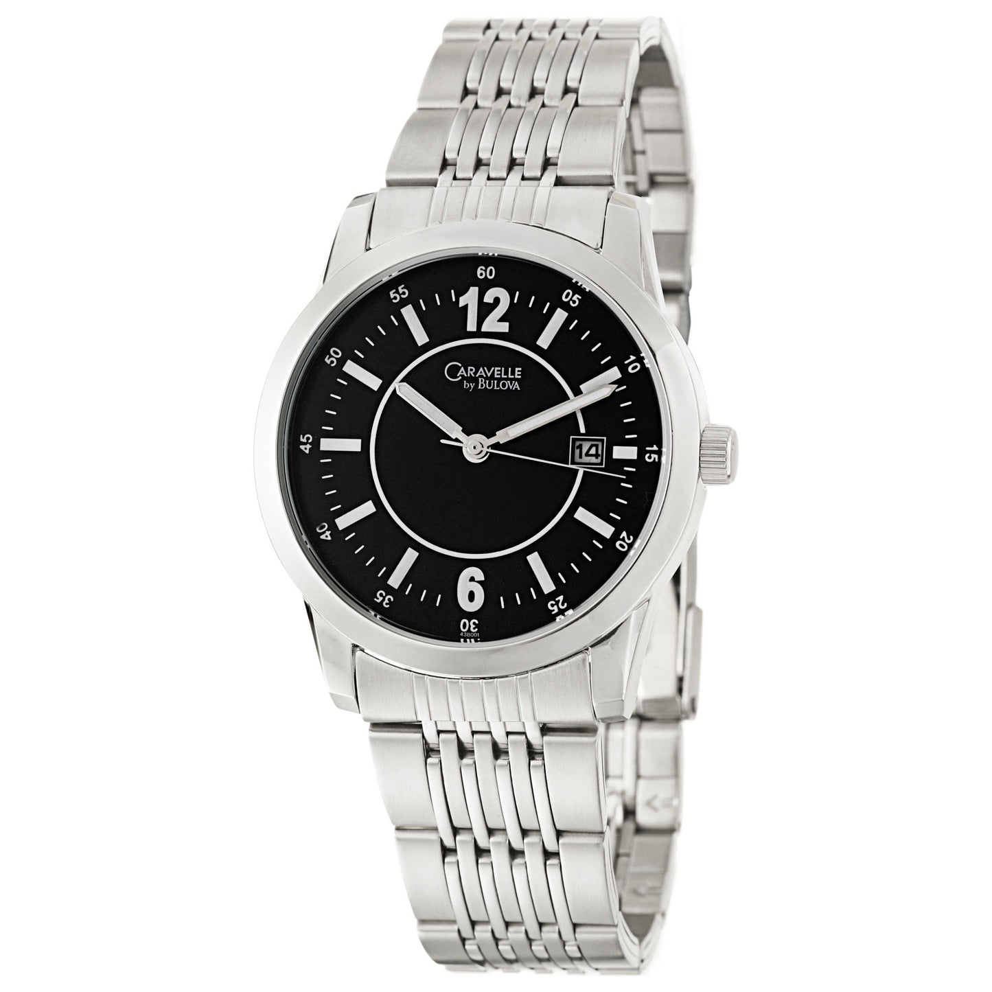 Front view of Caravelle Bracelet Men's Quartz Watch 43B001