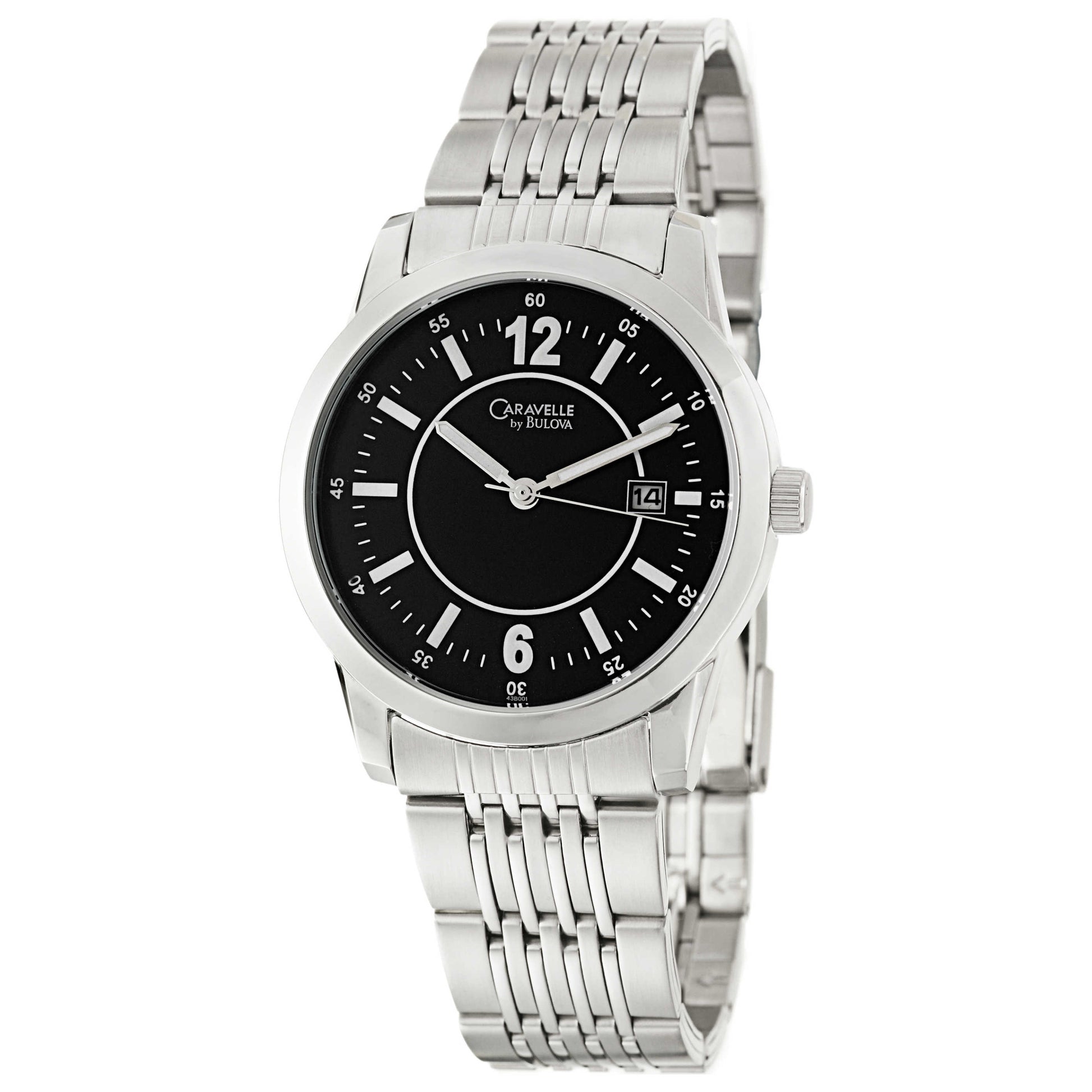 Front view of Caravelle Bracelet Men's Quartz Watch 43B001