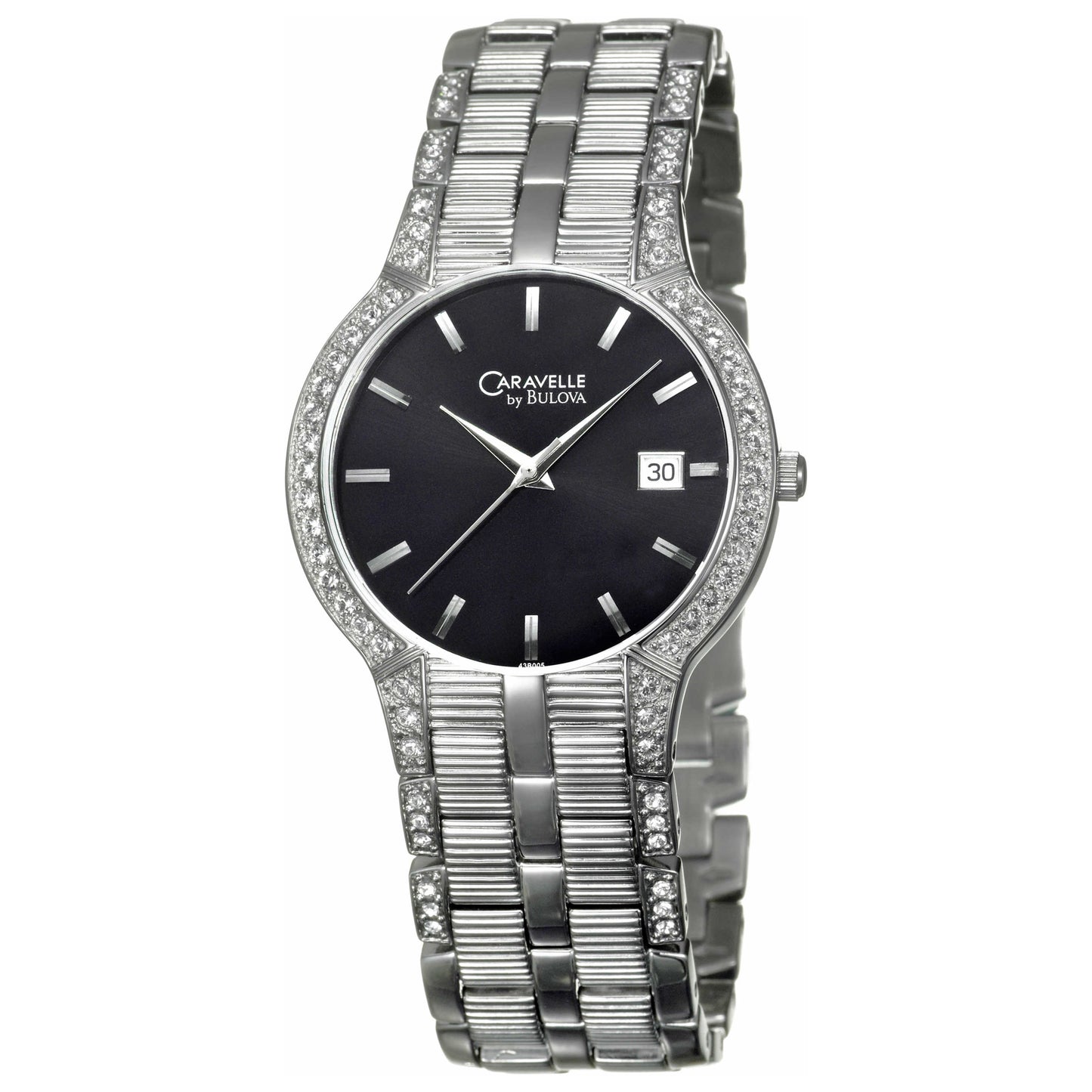 Front view of Caravelle Crystal Men's Quartz Watch 43B005