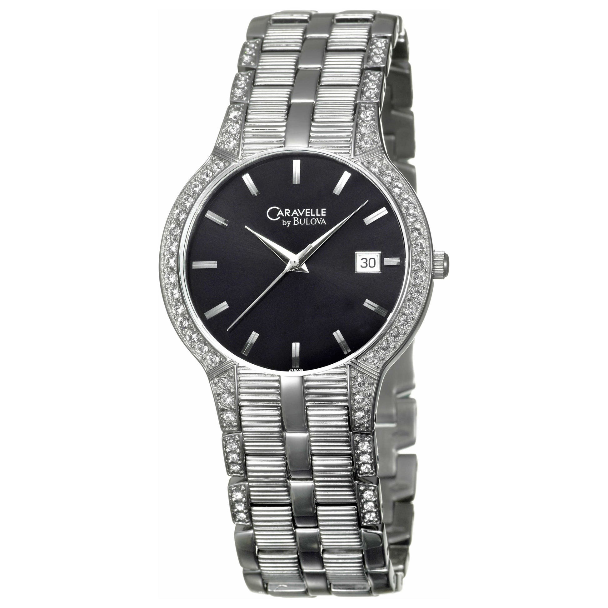 Front view of Caravelle Crystal Men's Quartz Watch 43B005