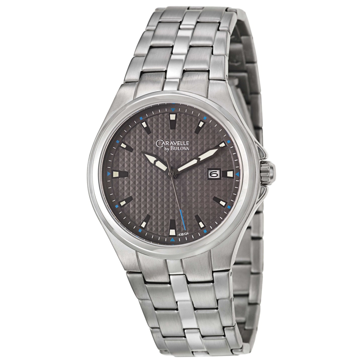 Front view of Caravelle Bracelet Men's Japanese Quartz (Battery-Powered) Watch 43B124