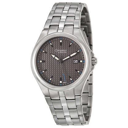 Front view of Caravelle Bracelet Men's Japanese Quartz (Battery-Powered) Watch 43B124