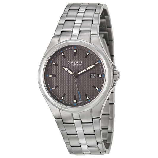 Front view of Caravelle Bracelet Men's Japanese Quartz (Battery-Powered) Watch 43B124