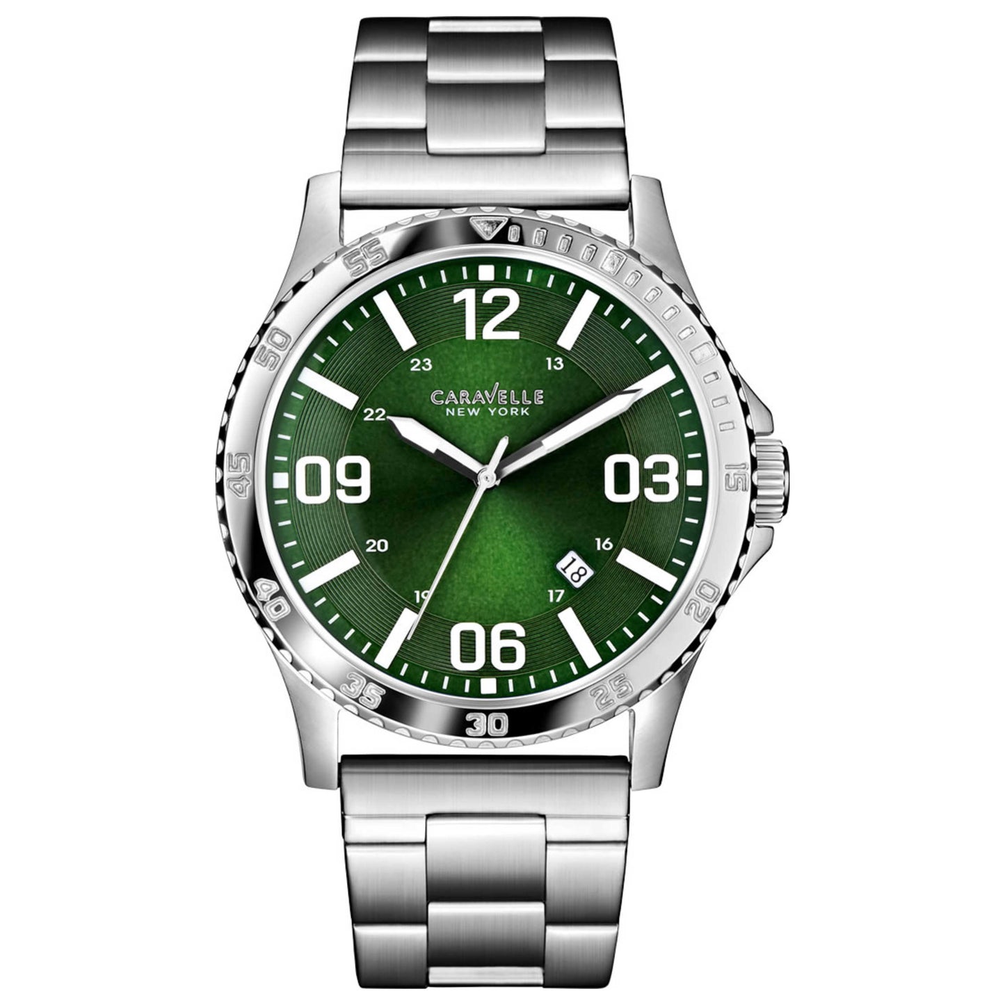 Front view of Caravelle by Bulova New York Men's Quartz Watch 43B129