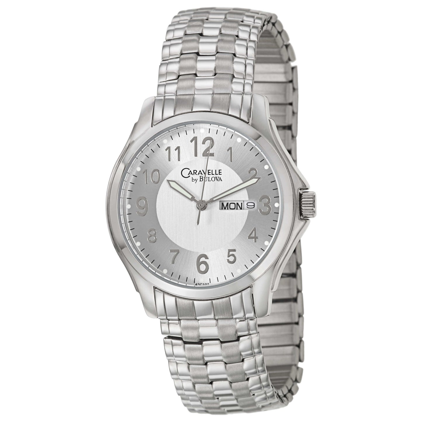 Front view of Caravelle Expansion Men's Japanese Quartz (Battery-Powered) Watch 43C107