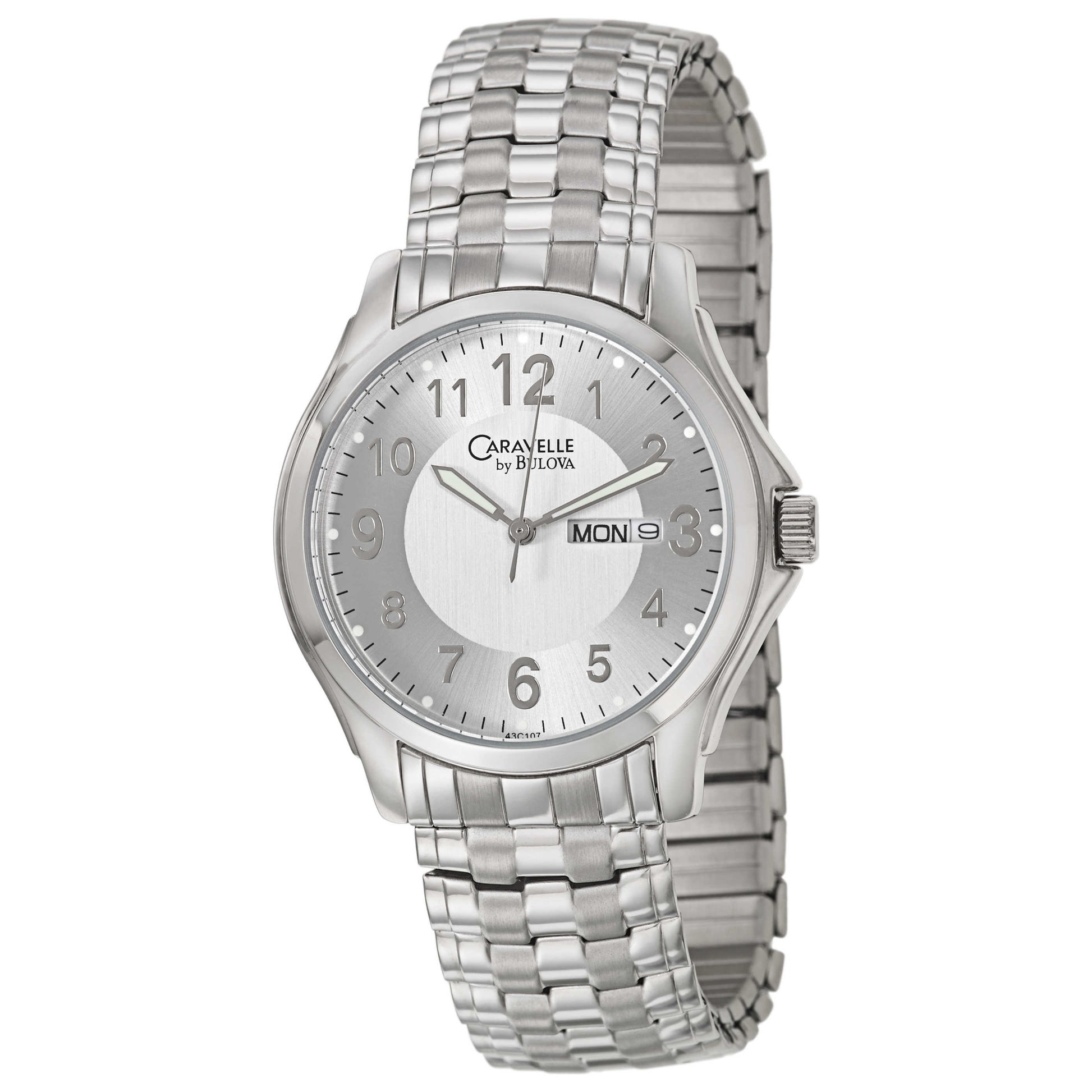 Front view of Caravelle Expansion Men's Japanese Quartz (Battery-Powered) Watch 43C107