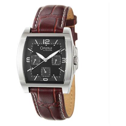 Front view of Caravelle Strap Men's Quartz Watch 43C20