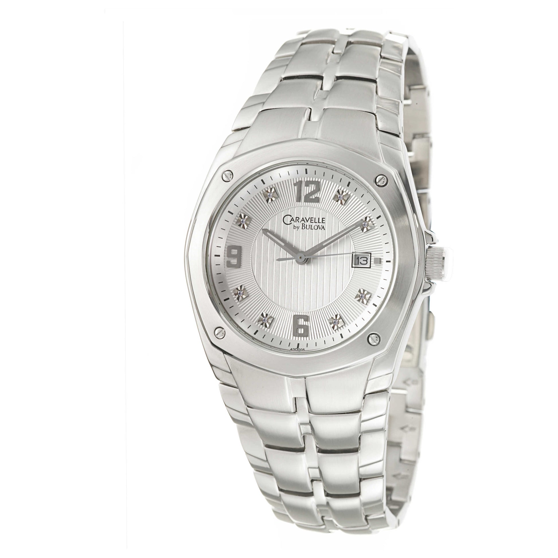 Front view of Caravelle Diamond Men's Quartz Watch 43D005