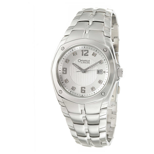 Front view of Caravelle Diamond Men's Quartz Watch 43D005