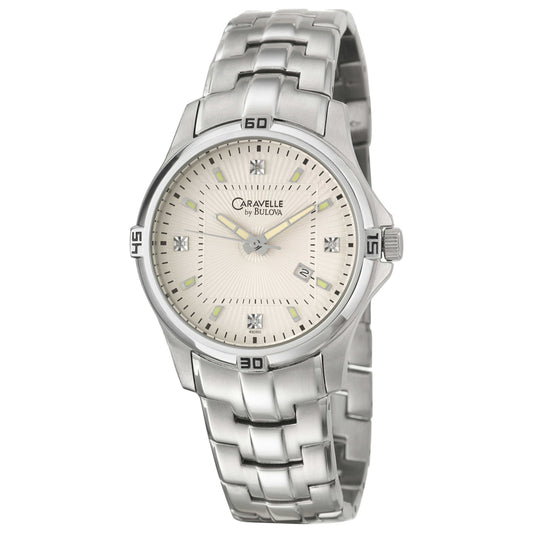 Front view of Caravelle Bracelet Men's Quartz Watch 43D100