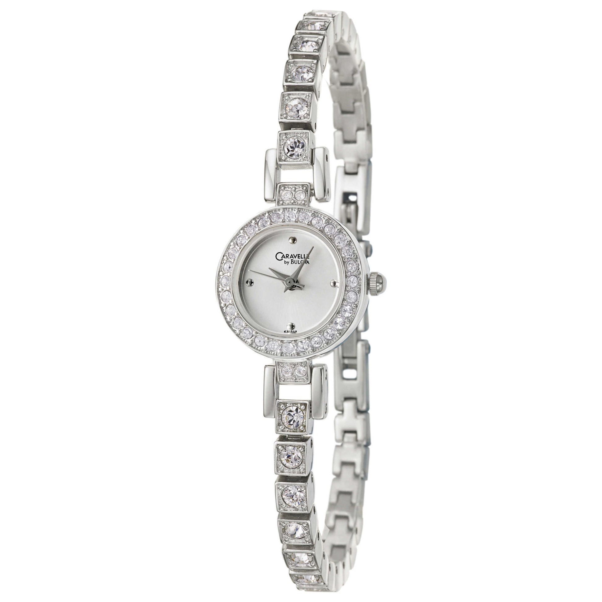 Front view of Caravelle Crystal Women's Quartz Watch 43L008